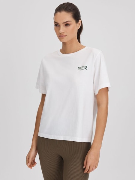 T-shirt à col ras du cou en coton, blanc The Upside (N74284) | 120 €