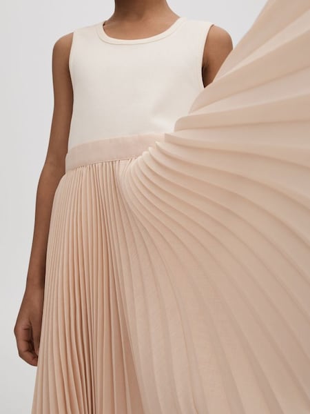 Senior Plissiertes, asymmetrisches Kleid, Ecru (N74384) | 130 €