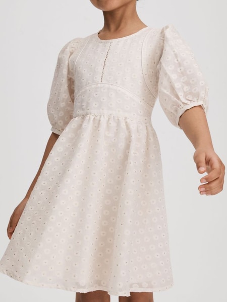 Senior Metallic Polka Dot Dress in Ivory (N74391) | $140