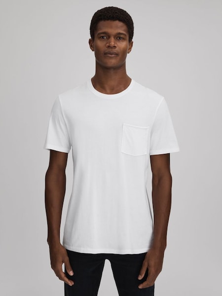 T-shirt à col ras du cou Paige, blanc frais (N74395) | 145 €