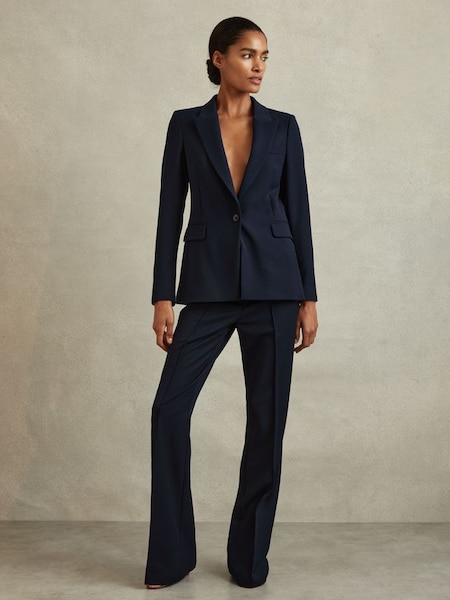 Tailored Single Breasted Suit Blazer in Navy (N74789) | $395