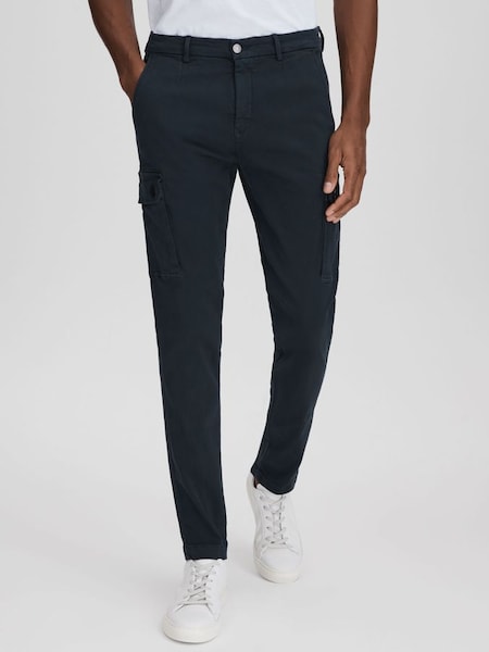 Replay Slim Fit Cargo Trousers in Blue (N74808) | $395