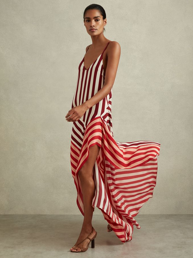 Reiss red dress sale top