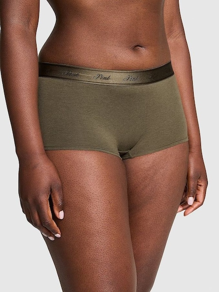 Olive Green Short Cotton Logo Knickers (N95029) | €10.50