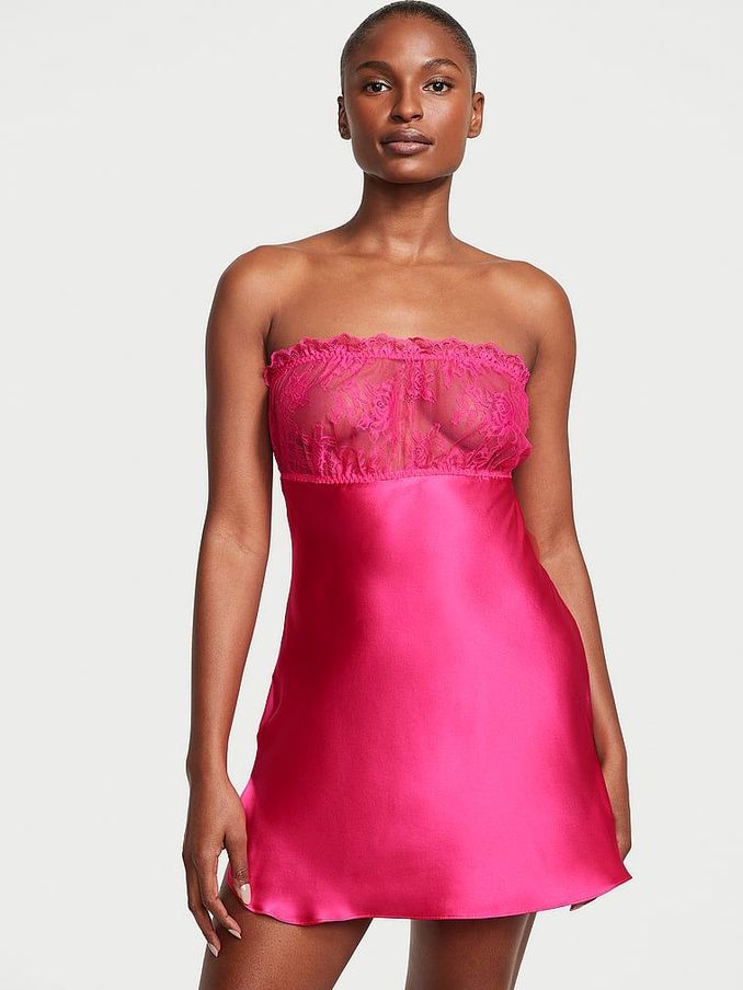 Blush satin sales slip dress