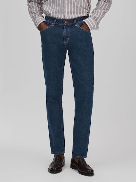 Oscar Jacobson Slim Fit Jeans in Thunder Blue (N96809) | $360