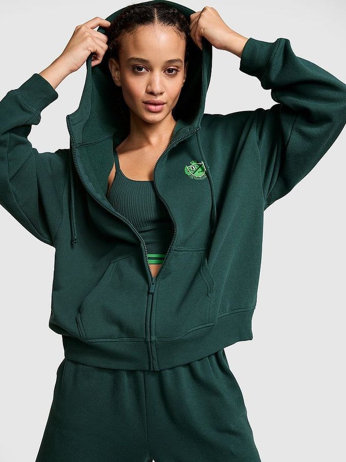 Victoria secret pink green hoodie top