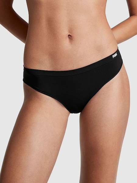 Pure Black Thong Seamless Knickers (P21291) | €10.50