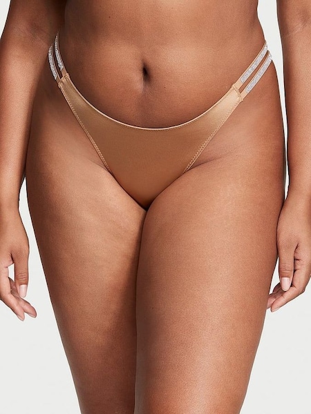 Toffee Nude Smooth Double Brazilian Shine Strap Knickers (P28719) | €22.50