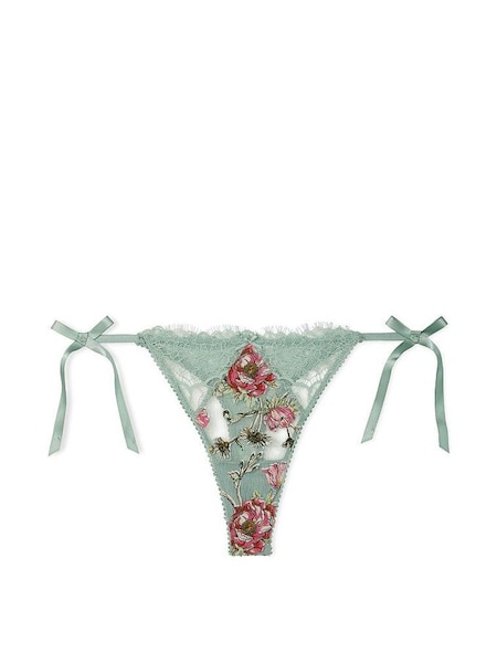 Green Thong Lace Embroidered G String Knickers (P28877) | €11.50