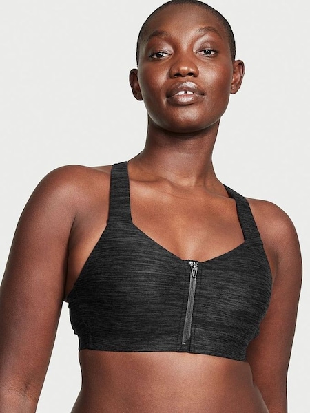 Onyx Grey Smooth Front Fastening Wired High Impact Sports Bra (P28888) | €52