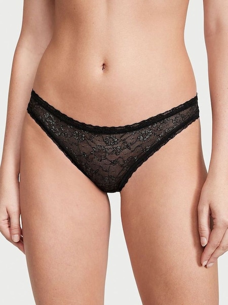 Black Gold Core Lace Up Cheeky Lace Knickers (P29103) | €4.50