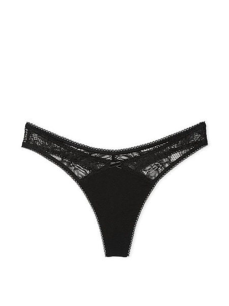 Black Smooth Thong Knickers (P29747) | €10.50