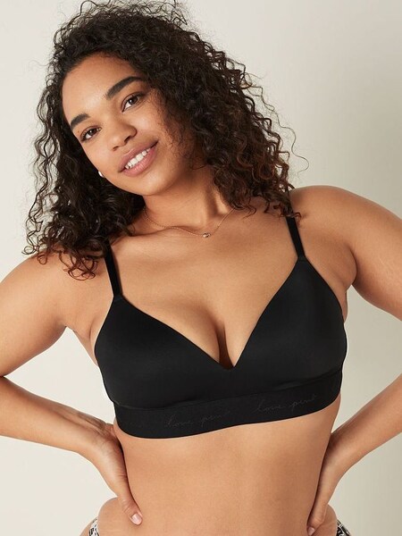 Pure Black Non Wired Lightly Lined Smooth T-Shirt Bra (P37176) | €34