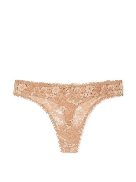 Praline Nude Lace Thong Knickers (P53288) | €15.50