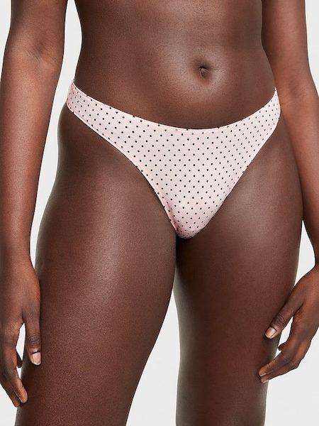 Purest Pink Tiny Mini Dot High Leg Scoop Thong Knickers (P54076) | €10.50