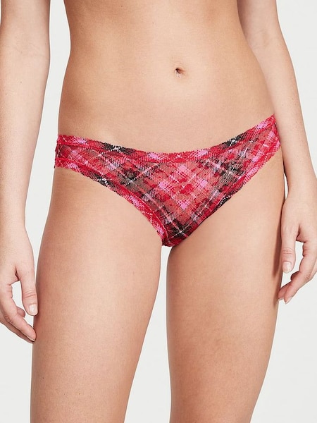 Lipstick Red Chic Tartan Bikini Knickers (P55268) | €10.50