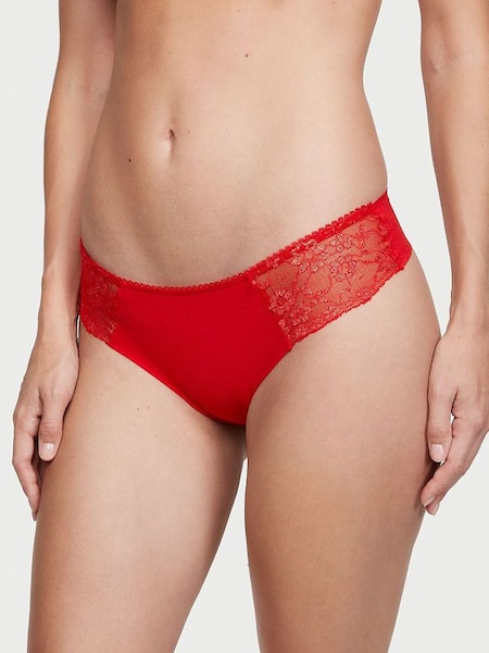 Lipstick Red Gold Posey Lace Thong Knickers (P57562) | €4.50
