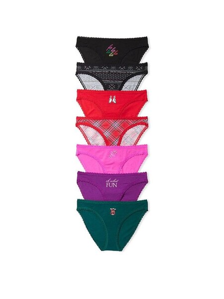 Green/Pink/Purple/Black Bikini Knickers Multipack (P57889) | €40