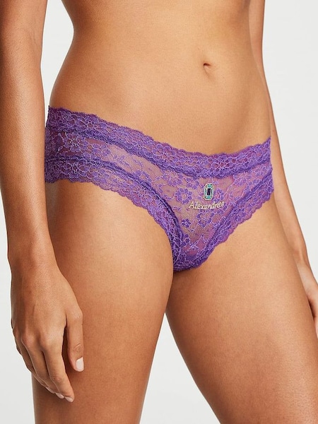 New Violetta Birthstone Embroidery Cheeky Lace Knickers (P57950) | €15.50