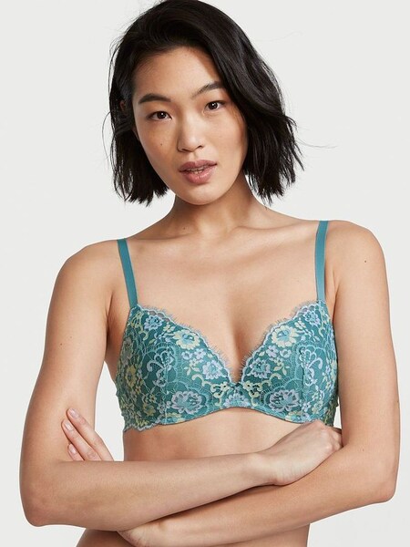 Runaway Teal Blue Lace Lightly Lined Non Wired Bra (P58161) | €17
