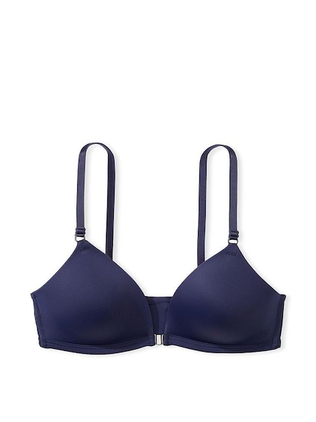 Midnight Navy Blue Non Wired Lightly Lined Front Close Bra (P62577) | €33