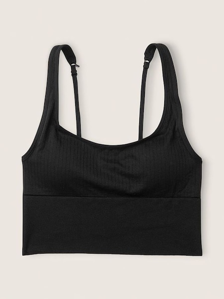 Black Seamless Lightly Lined Low Impact Sports Bra (P71509) | €15