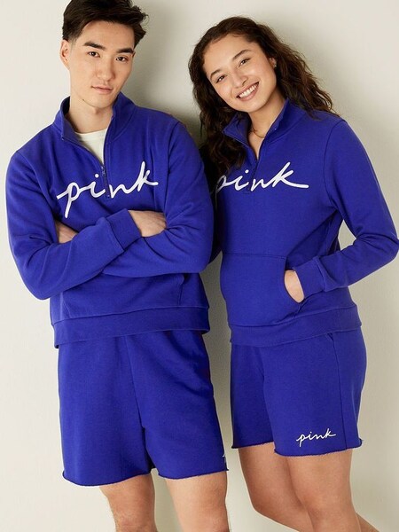 Majestic Sapphire Script Logo Everyday Lounge Perfect QuarterZip Fleece (P80195) | €29