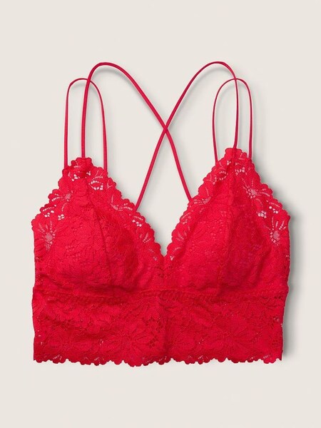 Red Pepper Lace Strappy Back Longline Bralette (P80516) | €15