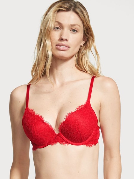 Lipstick Red Lace Lightly Lined Full Cup Bra (P80582) | €27