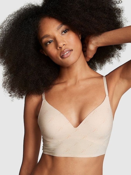 Marzipan Nude Script Non Wired Push Up Lounge Bralette (P82882) | €34
