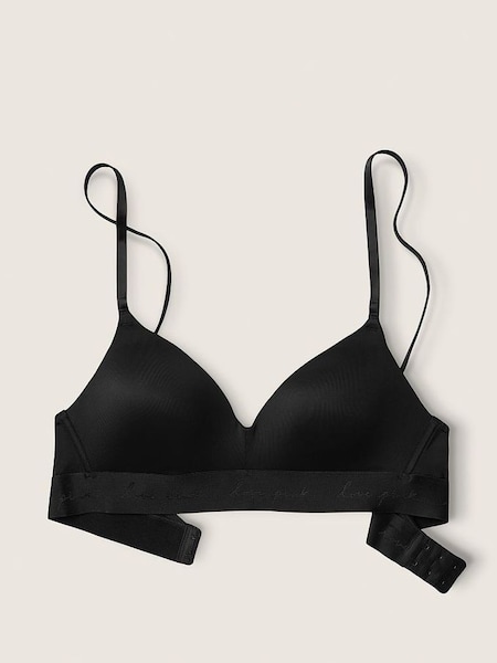Pure Black Smooth Lightly Lined Non Wired T-Shirt Bra (P84125) | €34