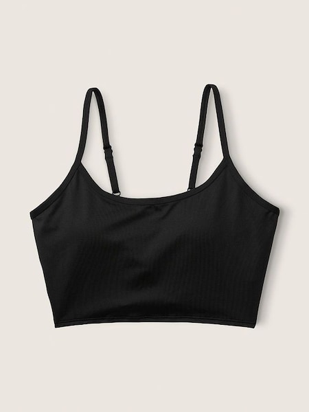 Pure Black Seamless Lightly Lined Low Impact Sports Bra (P86038) | €15