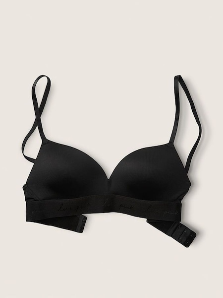 Pure Black Non Wired Push Up Smooth T-Shirt Bra (P87719) | €17