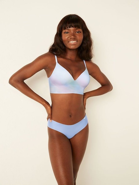 Arctic Ice Blur Blue Smooth Non Wired Push Up Bralette (P91928) | €15.50