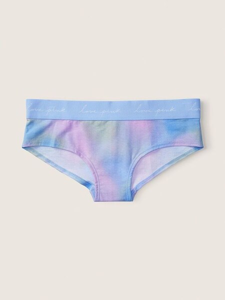 Artic Ice Blur Print Blue Cotton Logo Hipster Knickers (P95224) | €4.50