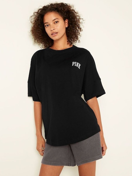 Pure Black Shine Oversized Short Sleeve T-Shirt (P95374) | €41