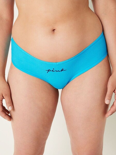 Under Water with Embroidery Blue Cotton Cheeky Knickers (P95706) | €4.50