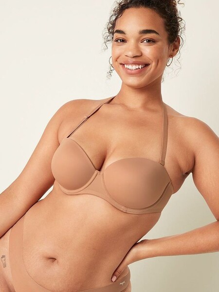 Mocha Latte Nude Smooth Multiway Strapless Push Up Bra (Q11837) | €17 - €19.50