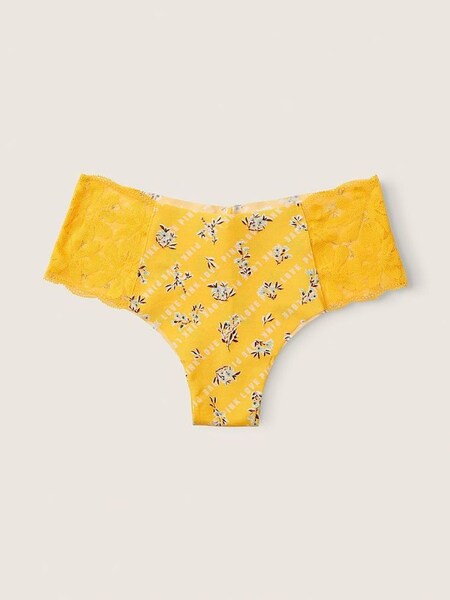 Maize Yellow Floral Logo Yellow No Show Cheeky Knickers (Q19413) | €4.50
