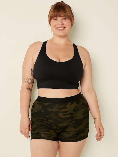 Black Smooth Lightly Lined Low Impact Sport Crop Top (Q19860) | €15