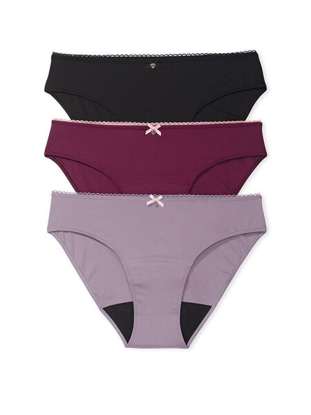 Purple/ Black/ Red Bikini Period Pant Knickers Multipack (Q26456) | €27