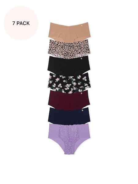 Black/Nude/Blue/Purple Cheeky No Show Knickers Multipack (Q26462) | €40