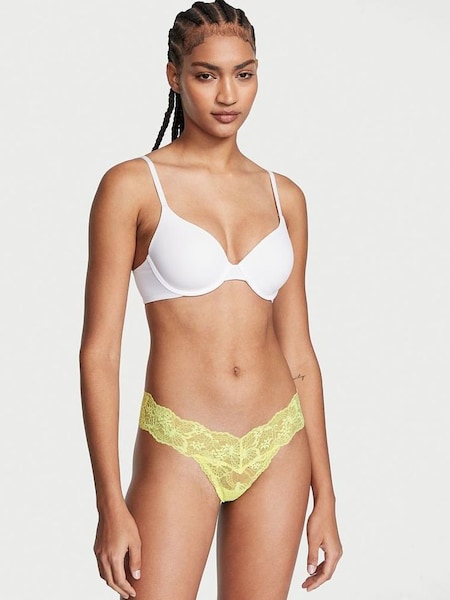 Lime Citron Yellow Thong Lace Knickers (Q27219) | €7