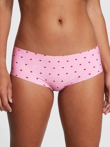Pink Bubble Script Heart Print No Show Hipster Knickers (Q28446) | €10.50