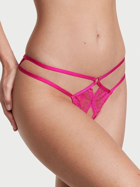 Forever Pink Crotchless Thong Knickers (Q28727) | €20.50
