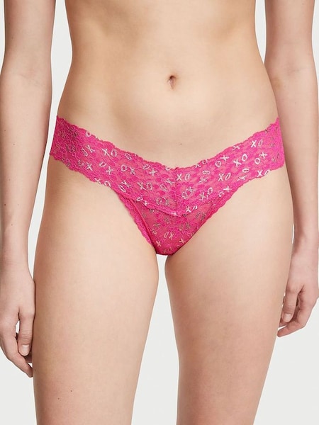 Forever Pink Xoxo Shine Foil Thong Lacie Knickers (Q28737) | €10.50
