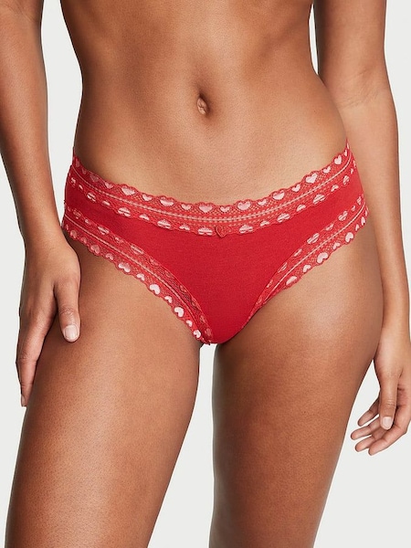 Lipstick Red Cheeky Lace Waist Knickers (Q28993) | €10.50