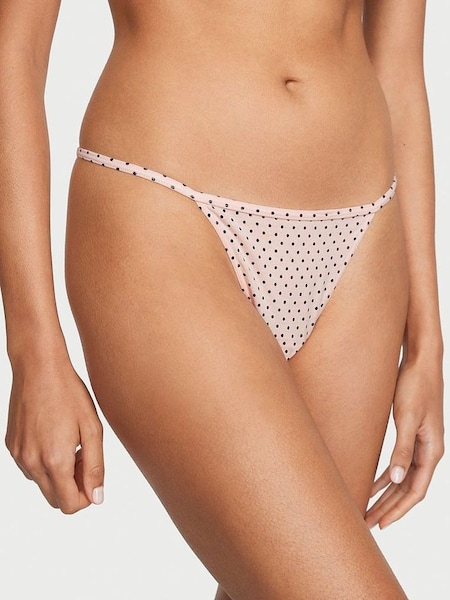 Purest Pink Tiny Dot Printed G String Knickers (Q28998) | €10.50