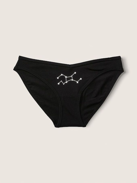 Virgo Black Astrology Cotton Bikini Knickers (Q29646) | €11.50